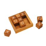 Wooden Tic Tac Toe Game Solid Wood Tabletop Board - Image 2