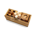 3 Games in a Wooden Box - Image 3