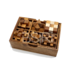 6 Games in a Wooden Box - Image 2