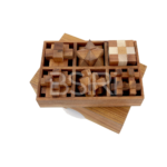 6 Games in a Wooden Box - Image 3
