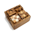4 Games in a Wooden Box