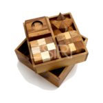 4 Games in a Wooden Box - Image 2