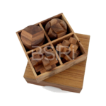4 Games in a Wooden Box (Set2) - Image 2