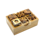 6 Games in a Wooden Box (Set2) - Image 4