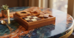 4 Games in a Wooden Box (No Lid) - Image 2