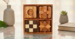 4 Games in a Wooden Box (No Lid) - Image 3