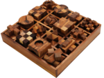 16 Games in a Wooden Box (No Lid)